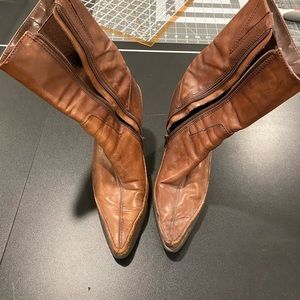 Brown leather boots size 7.5
